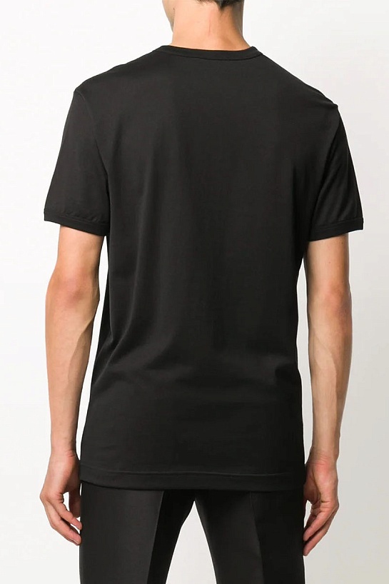 Чёрная футболка Dolce & Gabbana crown bee V-neck