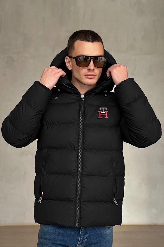 Мужская куртка Tommy Hilfiger logo-patch - Black