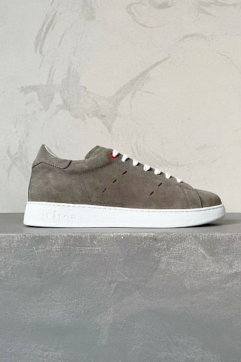 Замшевые кроссовки Kiton - Beige   