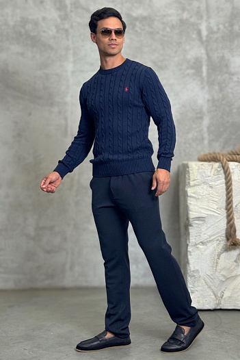 Мужской свитер Polo Ralph Lauren cable-knit - Navy   
