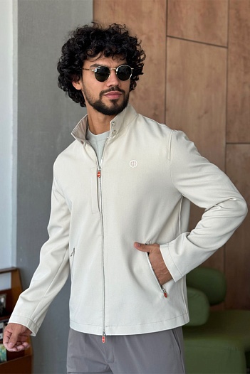 Мужская бежевая куртка Hermes   