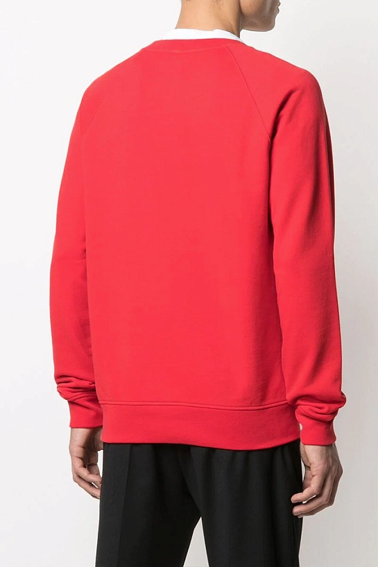 Мужской красный свитшот Balmain Paris logo-print