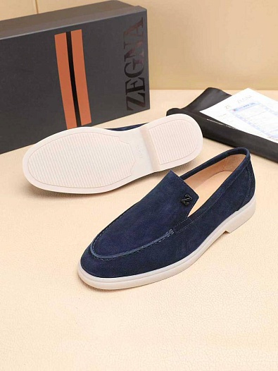 Мужские замшевые лоферы Ermenegildo Zegna   