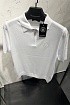 Мужское поло Stefano Ricci Eagle zip-neck - White