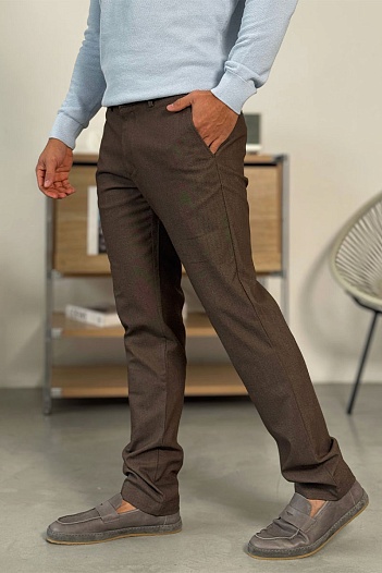 Мужские брюки Hugo Boss бежевого цвета   