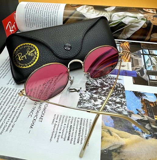 Солнцезащитные очки Ray-Ban Oval Metal - Pink Mirrored   