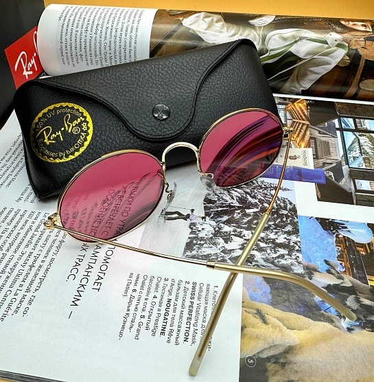 Солнцезащитные очки Ray-Ban Oval Metal - Pink Mirrored