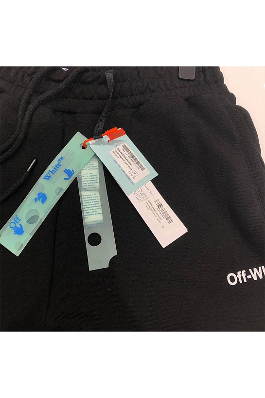 Мужские шорты Off-White Wave Diag print - Black