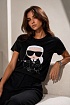 Женская чёрная футболка Karl Lagerfeld "Sagittarius"