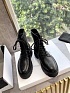 Женские кожаные ботинки Celine Premium - Black