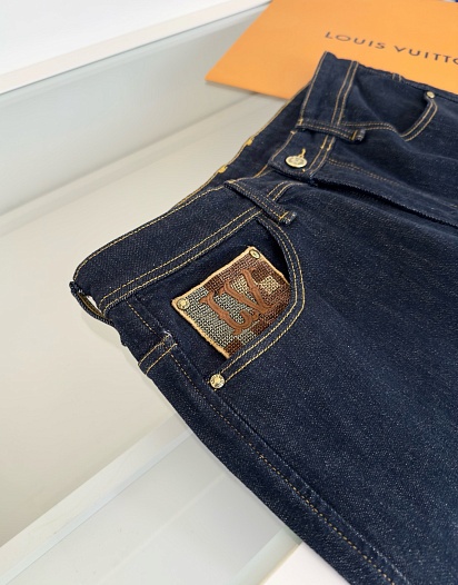 Мужские тёмно-синие джинсы Louis Vuitton   