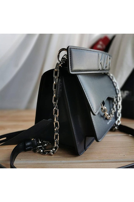 Кожаная сумка-сетчел Karl Lagerfeld Seven 21x15 см