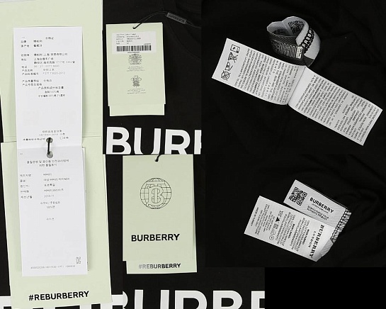 Футболка чёрного цвета Burberry London England