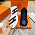 Кроссовки с мехом Hermes Bouncing high-top - Navy / White