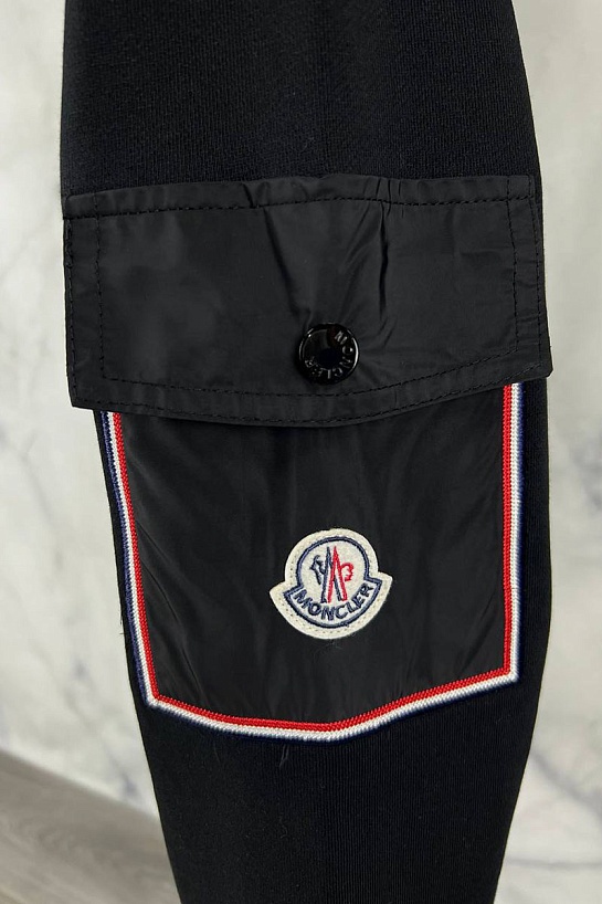 Спортивный костюм чёрного цвета side pocket