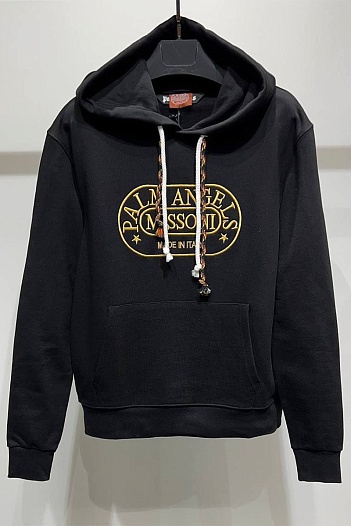 Чёрное оверсайз худи Palm Angels x Missoni Heritage   