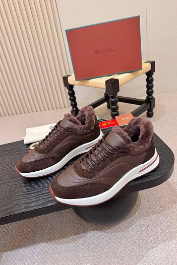 Кроссовки с мехом Loro Piana Week End Walk Evo premium   