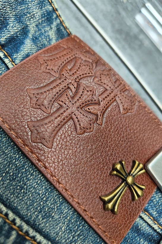 Мужские синие джинсы Chrome Hearts Premium