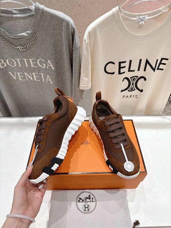 Женские кроссовки Hermes Bouncing  premium - Brown