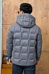 Мужской пуховик Zegna серого цвета