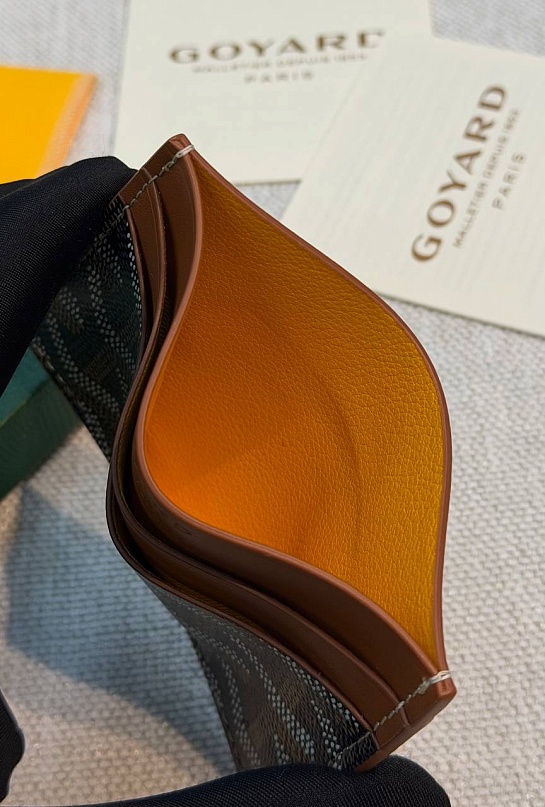 Кожаный кардхолдер Goyard Saint Sulpice premium 10.5x7 см