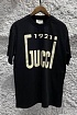 Брендовая оверсайз футболка Gucci 1921 logo - Black
