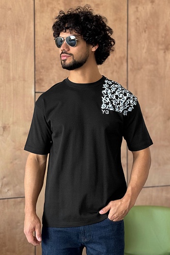 Мужская чёрная футболка Y-3 Yohji Yamamoto   