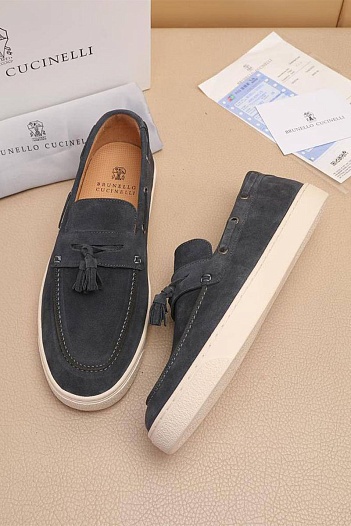 Мужские замшевые лоферы Brunello Cucinelli   