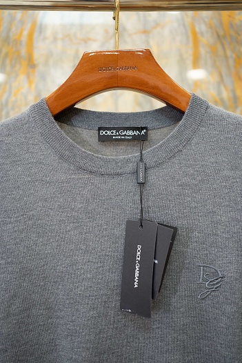 Мужской серый джемпер Dolce & Gabbana premium   