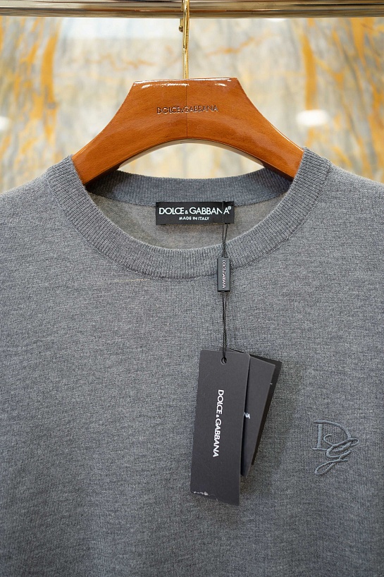 Мужской серый джемпер Dolce & Gabbana premium
