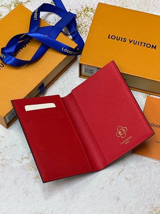 Кожаная обложка для паспорта Louis Vuitton Premium 10x14x2.5 см