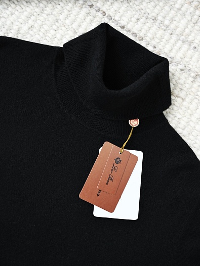 Мужская водолазка Loro Piana Premium - Black   