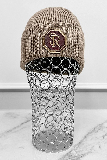 Шапка Stefano Ricci logo-embroidered - Beige   