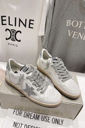 Женские кожаные кроссовки Golden Goose Ball Star premium   