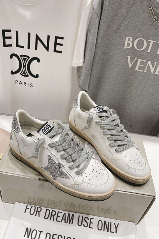 Женские кожаные кроссовки Golden Goose Ball Star premium