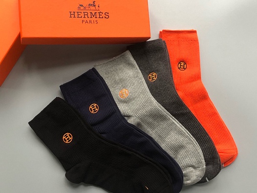 Комплект носков Hermes H embroidered   
