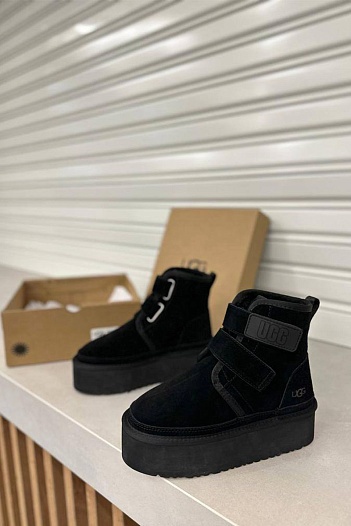 Женские ботинки UGG Mini Hi Platform - Black   