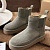 Женские замшевые ботинки с мехомм UGG Dipper - Grey