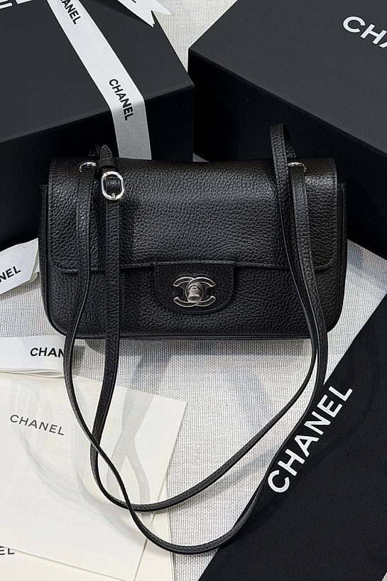 Кожаная сумка Chanel Flap premium 20x13x6 см
