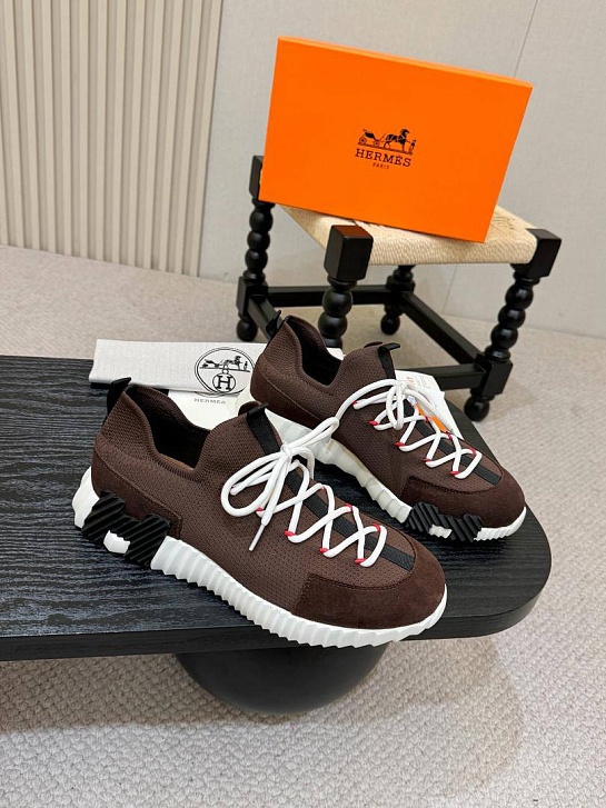 Текстильные кроссовки Hermes lift slip-on