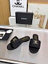 Женские кожаные шлёпанцы Chanel premium