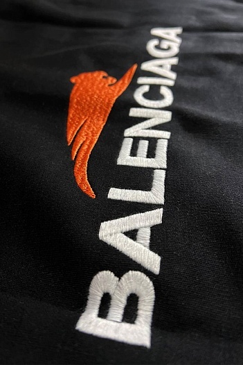 Чёрное худи Balenciaga Year Of The Tiger embroidered-logo   