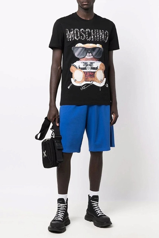 Мужская футболка Moschino "Teddy" - Black