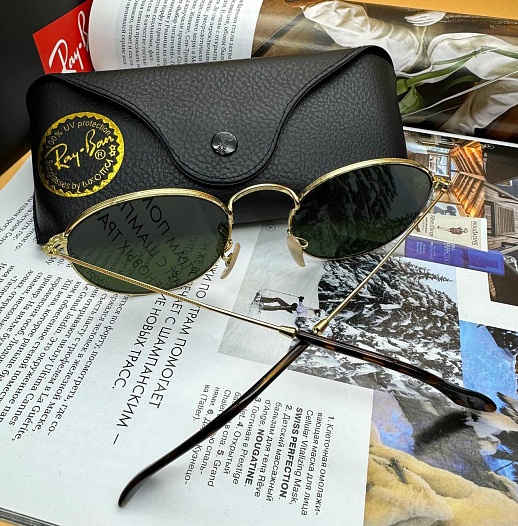 Солнцезащитные очки Ray-Ban Round Metal - Green Mirrored   