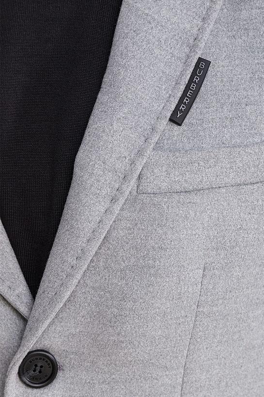 Серое мужское пальто Burberry logo label