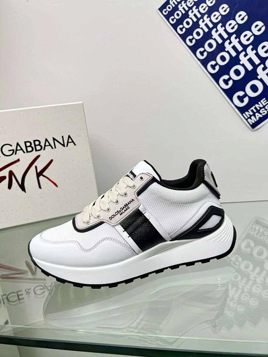 Женские комбинированные кроссовки Dolce & Gabbana - White / Black