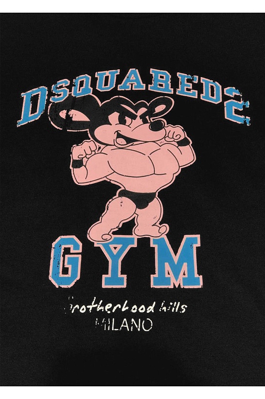 Мужская чёрная футболка Dsquared2 GYM
