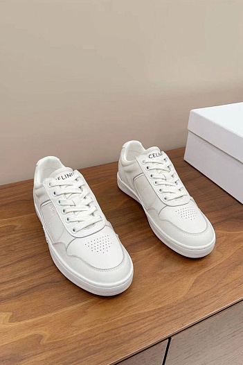 Женские кроссовки Celine Trainer Low Lace-Up - White   