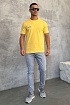 Мужская жёлтая футболка Hugo Boss logo print