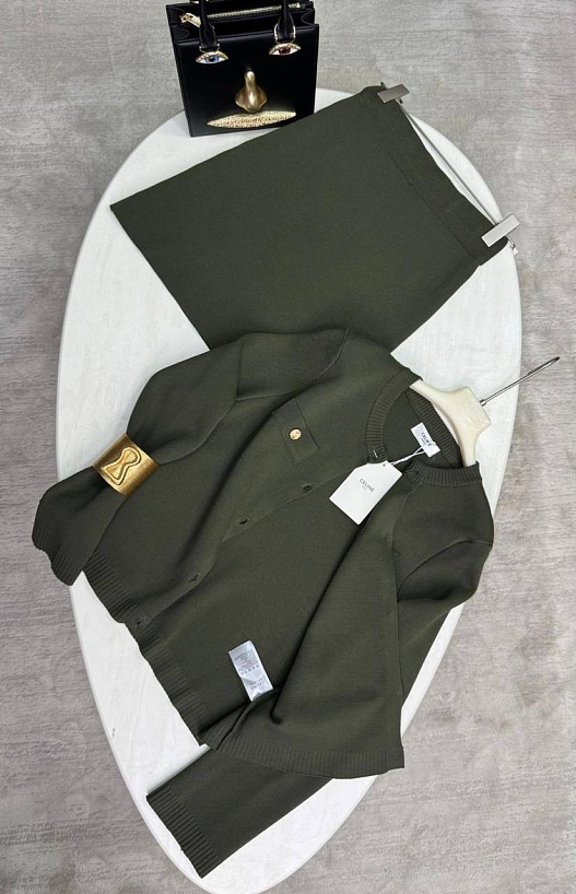 Женский костюм двойка Celine premium - Khaki